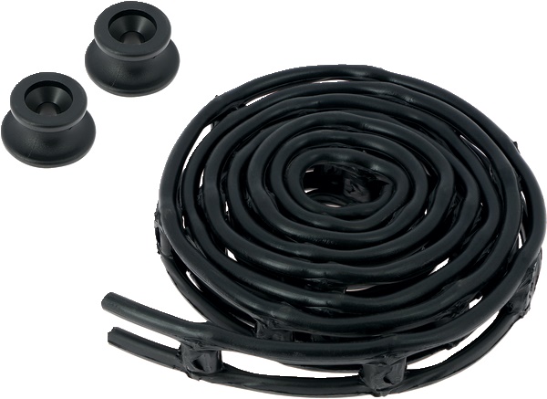 Tenditore gomma 2 m con fissaggi per allestimento veicoli commerciali resistente e universale