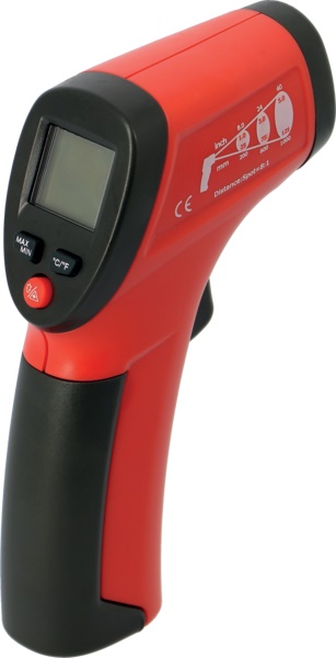 Termometro a infrarossi misurazione superfici range -30/+260°C spegnimento automatico uso professionale