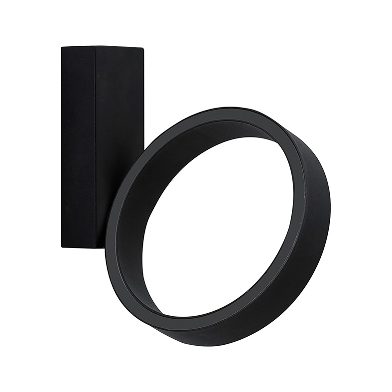 Applique LED 7W 3000K IP20 nero design minimal interno residenziale commerciale