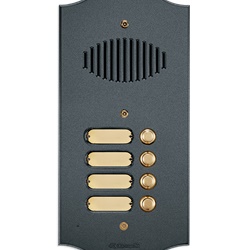 Serie Roma - Pulsantiera audio 20 pulsanti 2 file, ottone PVD antracite 3mm, per gruppo Ikall, portalampade