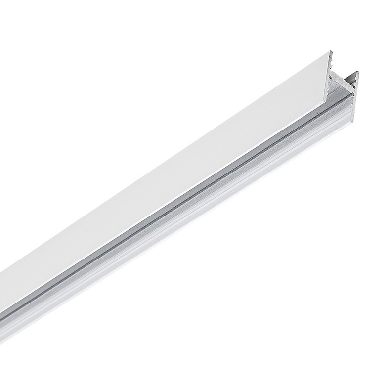 Profilo alluminio bianco 2m per strip LED parete plafone sospensione minimalista