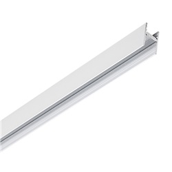 Profilo alluminio bianco 2m per strip LED parete plafone sospensione minimalista