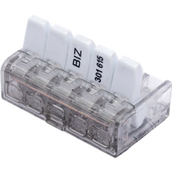 Morsetto a molla BizWing 5 ingressi 0,2-4 mm² 32A installazioni rapide