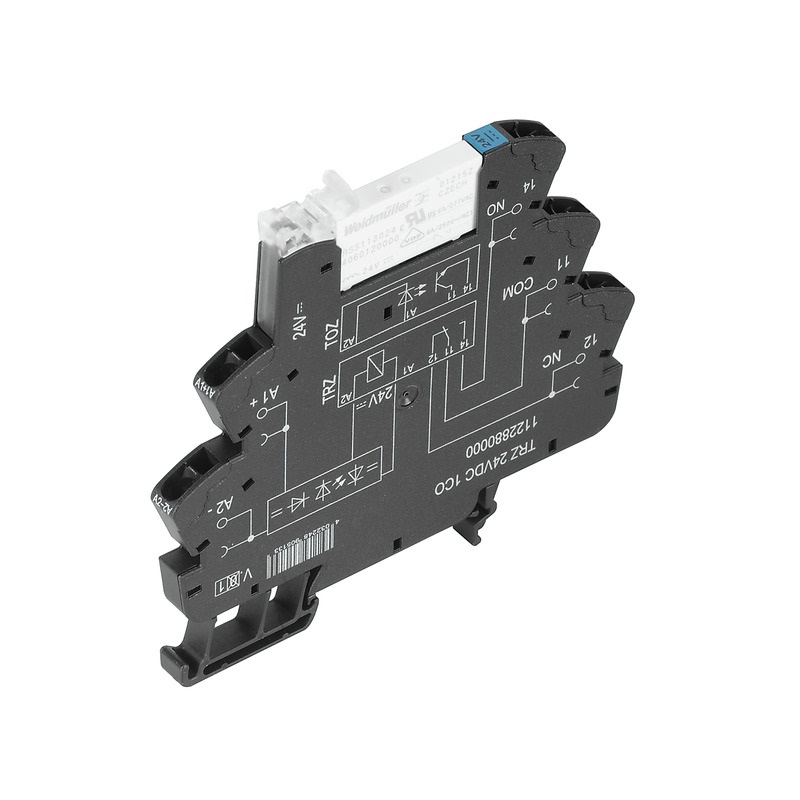 Relè elettromeccanico 24V DC contatto 1CO con LED indicatore per controllo elettrico preciso e installazione semplice