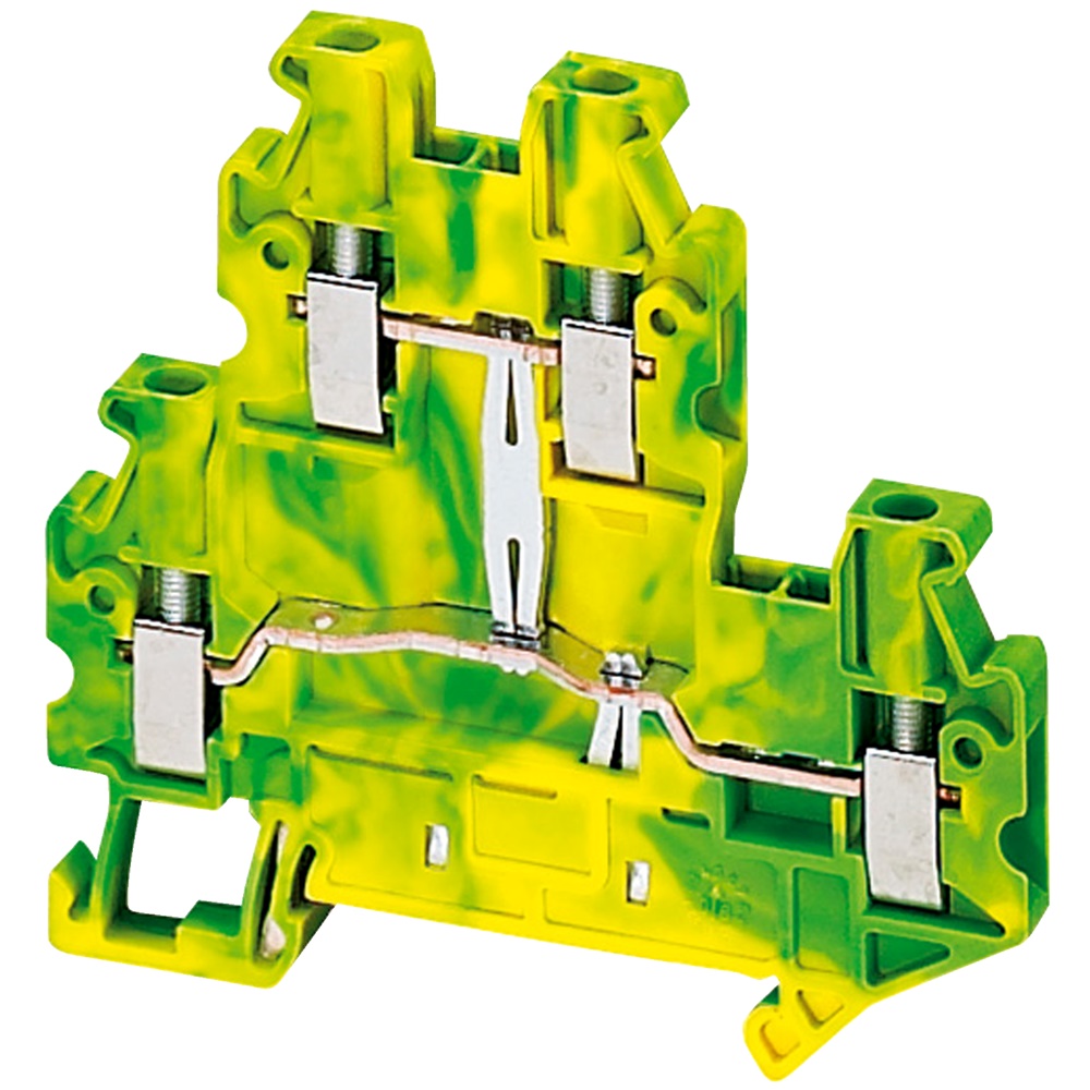 Morsetto vite, 2 piani, terra, 2,5mm²