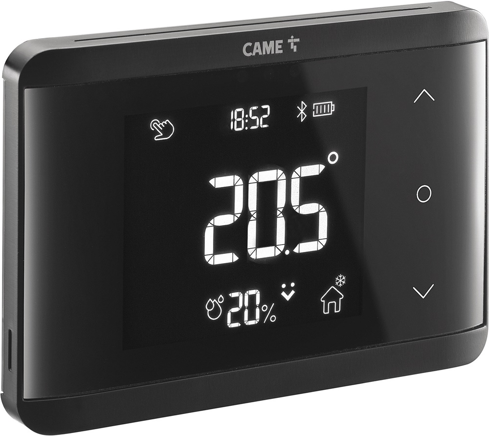 Cronotermostato Bluetooth da incasso nero con controllo remoto smartphone per riscaldamento domestico
