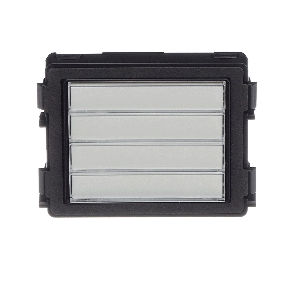 Modulo 4 pulsanti rettangolari con retroilluminazione LED per impianti elettrici esterni