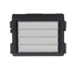 Modulo 4 pulsanti rettangolari con retroilluminazione LED per impianti elettrici esterni