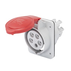 PRESA FISSA DA INCASSO A 10° HP - IP44/IP54 - 3P+N+T 16A 380-415V 50/60HZ - ROSSO - 6H - CABLAGGIO RAPIDO