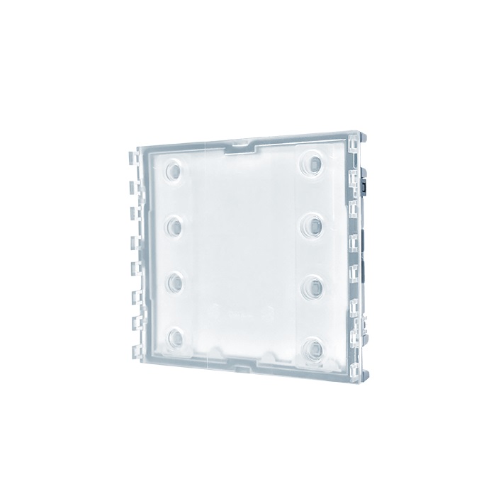 Serie Ultra - Modulo pulsanti, predisposto 4/8 chiamate, retroilluminazione bianca, sensore crepuscolare