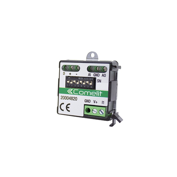 Modulo analogico 1 ingresso/1 uscita 0-10V, sistema SimpleHome, gestione sensori e dimmer LED