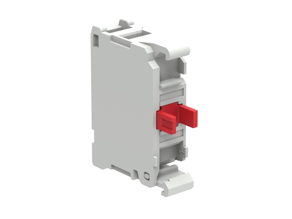 Contatto ausiliario 1NC ritorno attacco vite Ø22mm serie Platinum per quadri elettrici