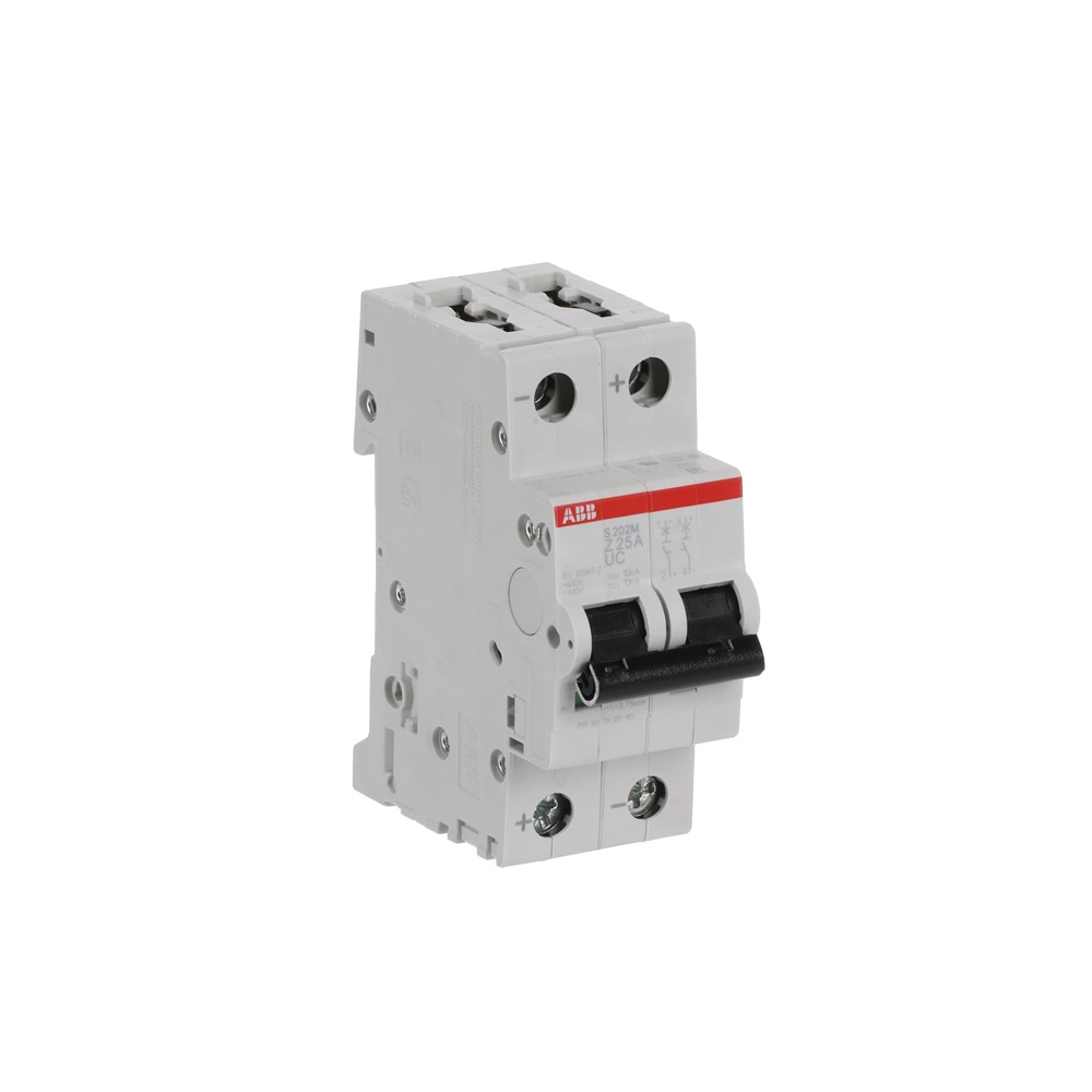 Interruttore automatico Miniature Circuit Breaker S200MUC 2P 25A Z CA/DC 10kA uso elettrico industriale e civile