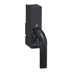 Maniglia rotativa nera frontale per sezionatori FuPact GS 63-200A, bloccabile IP20