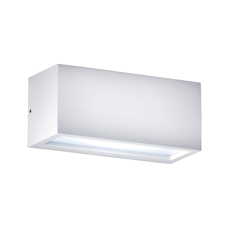 Applique LED bianca 12W design moderno compatto 120x120 mm per interni residenziali e commerciali