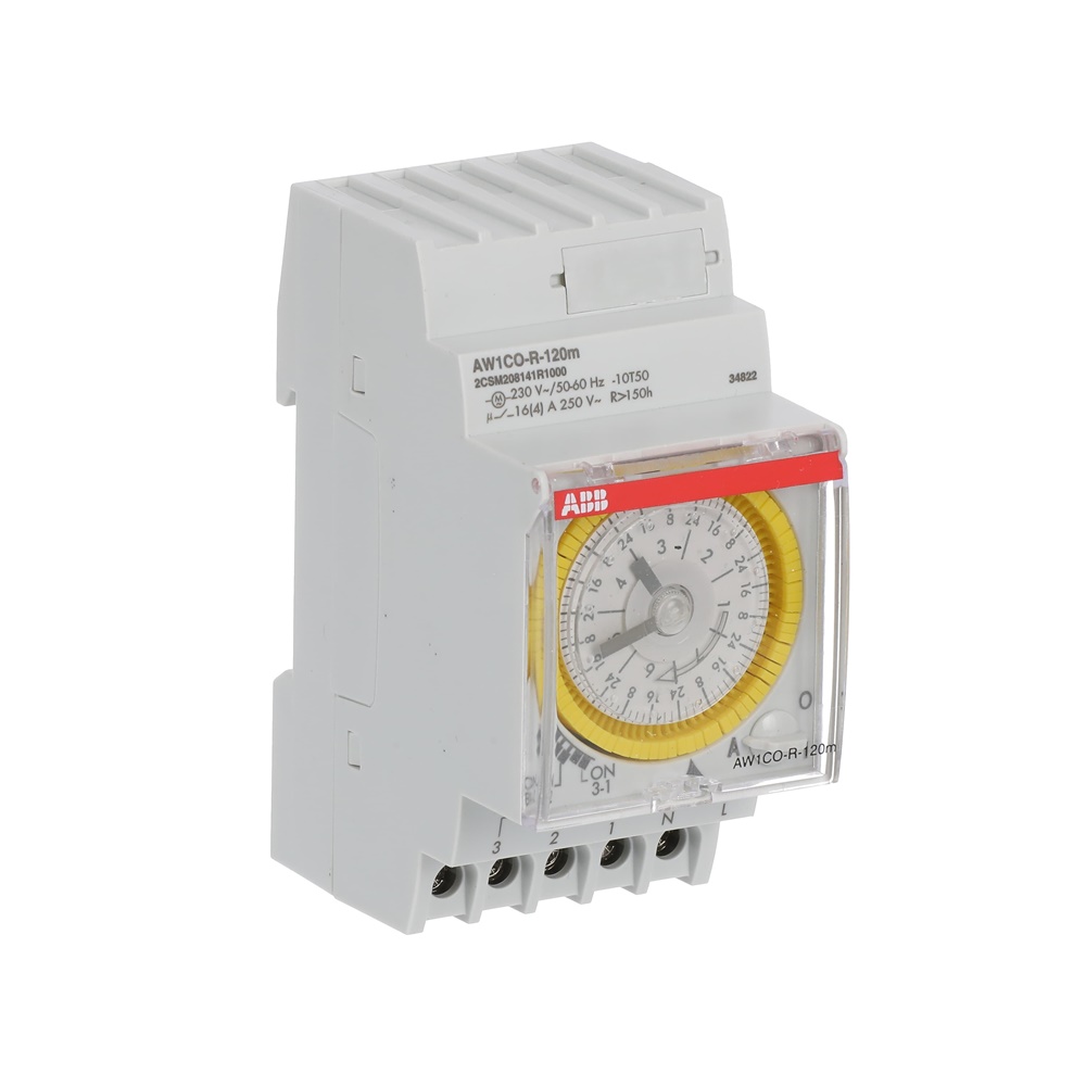 Interruttore orario analogico AW1CO-R 120 min controllo impianti elettrici programmazione semplice