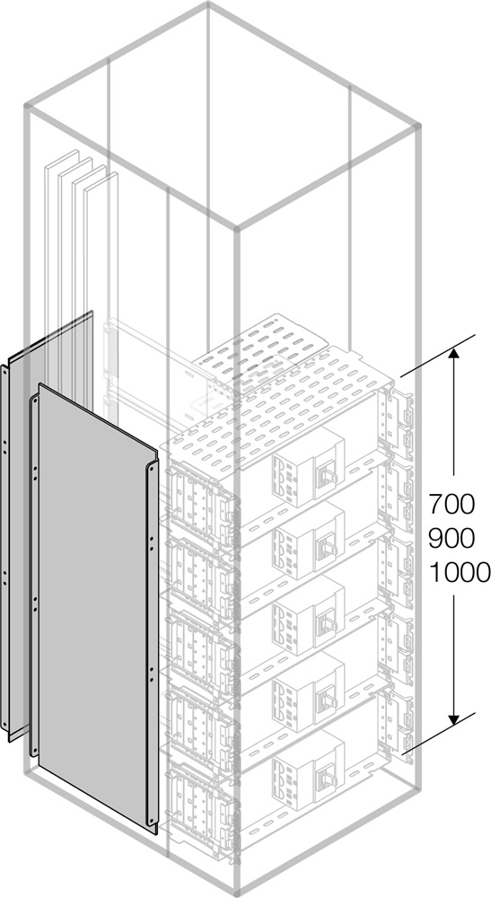 Segregatore verticale posteriore 800x600 mm per uso interno up