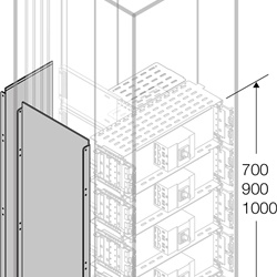 Segregatore verticale posteriore 800x600 mm per uso interno up