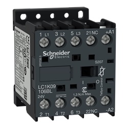 TeSys K contattore - 3P - AC-3 <= 440 V 9 A - 1 NO aux. - 24 V DC rail