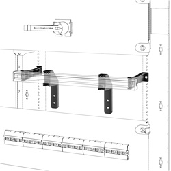 QDX Staffe DIN interne modulo profilo utile 220 per quadri componibili fino a 630A IP43