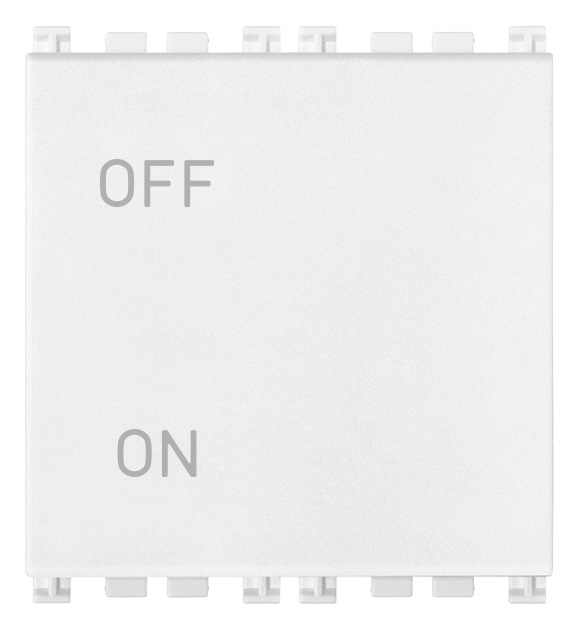 Interruttore 2P 20AX 2 moduli bianco illuminabile per lampade con alimentatore integrato