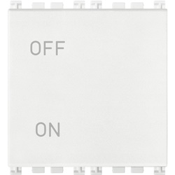 Interruttore 2P 20AX 2 moduli bianco illuminabile per lampade con alimentatore integrato