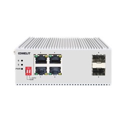 Serie Advance - Switch PoE 4 porte + 2 SFP gigabit, montaggio DIN, compatibile sistema ViP, alimentatore PS4825A consigliato