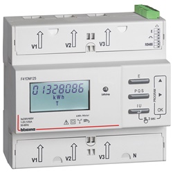 Contatore trifase 125A certificazione MID impulsi RS485 monitoraggio consumi energia residenziale industriale