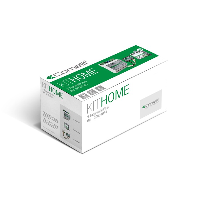 Kit domotico controllo 5 tapparelle Plus 230VAC, sistema SimpleHome, moduli preconfigurati, comandi locali