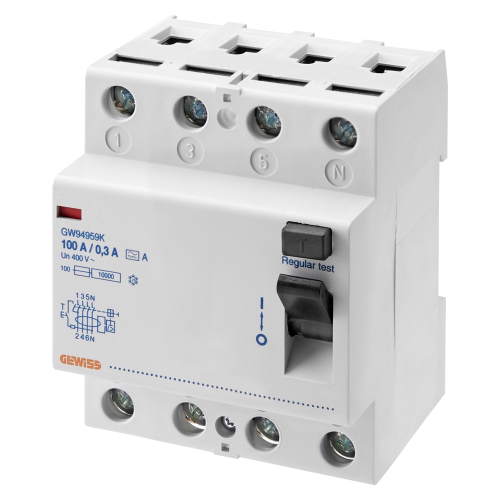 Interruttore differenziale 4 poli 80A 0,03A istantaneo protezione impianti elettrici residenziali e commerciali