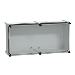 Cassetta PLS, retro in poliestere, coperchio trasparente per PC IP65 27x54x18cm