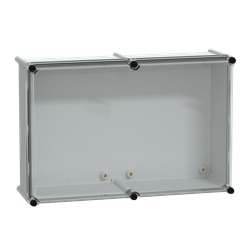 Cassetta PLS, retro in poliestere, coperchio trasparente per PC IP65 36x54x18cm