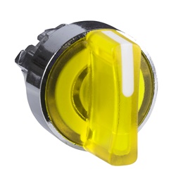 Testa selettore luminoso giallo Ø22 - per LED universale