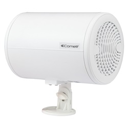 Proiettore bidirezionale 6+6W, ABS bianco, staffa orientabile, cavo resistente fuoco, EN54-24