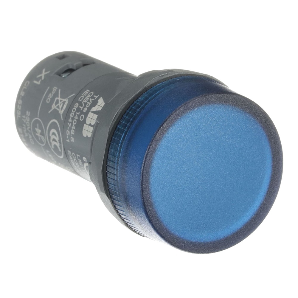 Lampada LED blu 230V CA segnale luminoso compatta per quadri elettrici