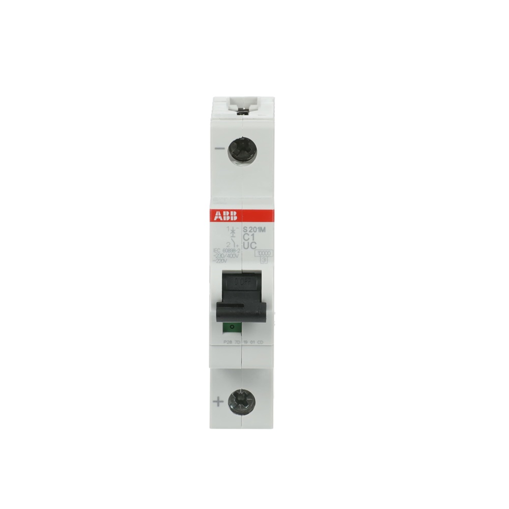 Interruttore automatico Miniature Circuit Breaker S200MUC 1P 1A Curva C AC/DC 10kA uso elettrico industriale e civile