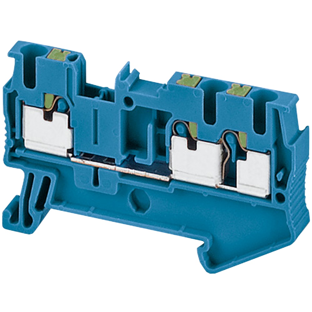 Morsetto Push-in, 3pt, 2,5 mm², blu