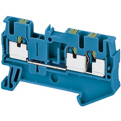 Morsetto Push-in, 3pt, 2,5 mm², blu