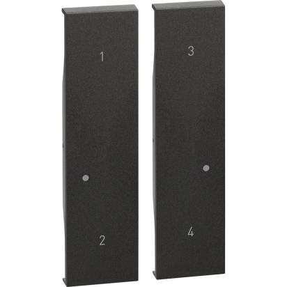 Cover 2 moduli nero per modulo scenari wireless L.NOW, compatibile K4575CW, automazione domestica