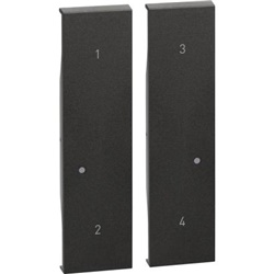 Cover 2 moduli nero per modulo scenari wireless L.NOW, compatibile K4575CW, automazione domestica
