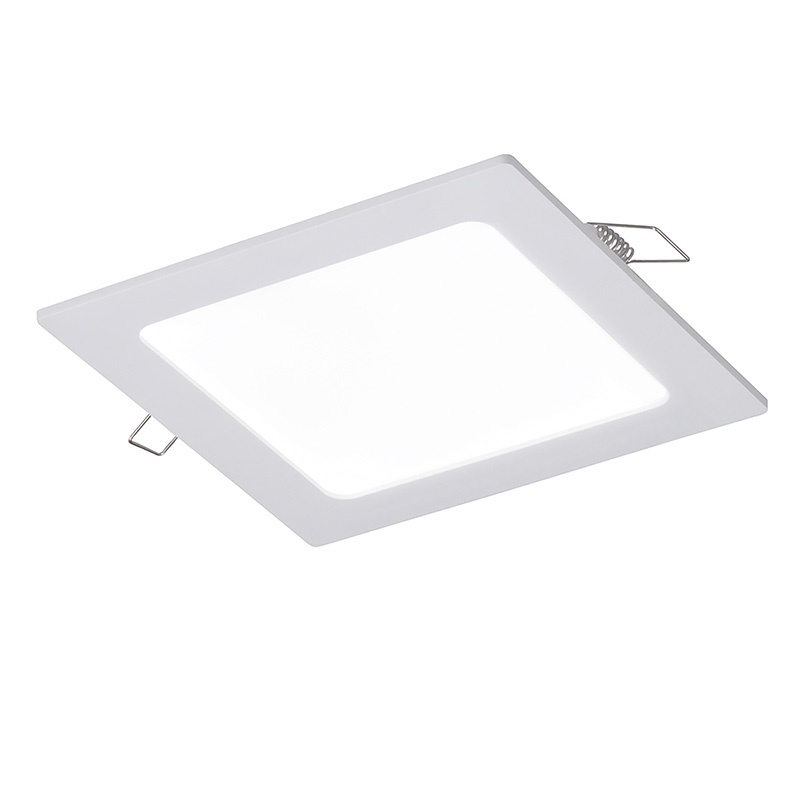 Downlight quadrato bianco 6W 3000K IP20 angolo 120° per ambienti residenziali e commerciali