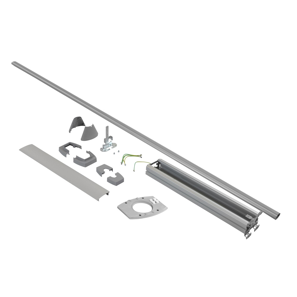 Colonna sottile Interlink kit h 3,85m alluminio naturale per impianti elettrici