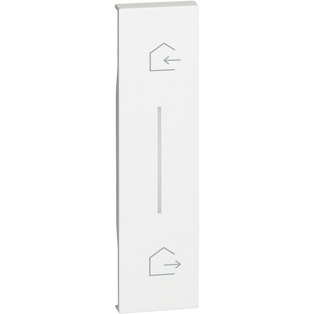 Cover illuminabile bianca simbolo Entra Esci per comando wireless incasso uso domestico