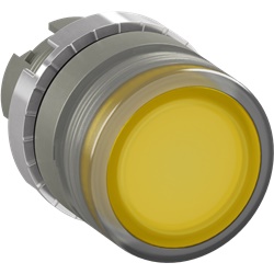 Pulsante luminoso modulare satinato giallo filo per controllo industriale