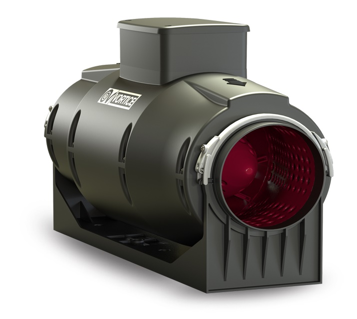 Aspiratore elicocentrifugo insonorizzato LINEO 150 diametro 150 mm per condotti con motore ad induzione IPX5