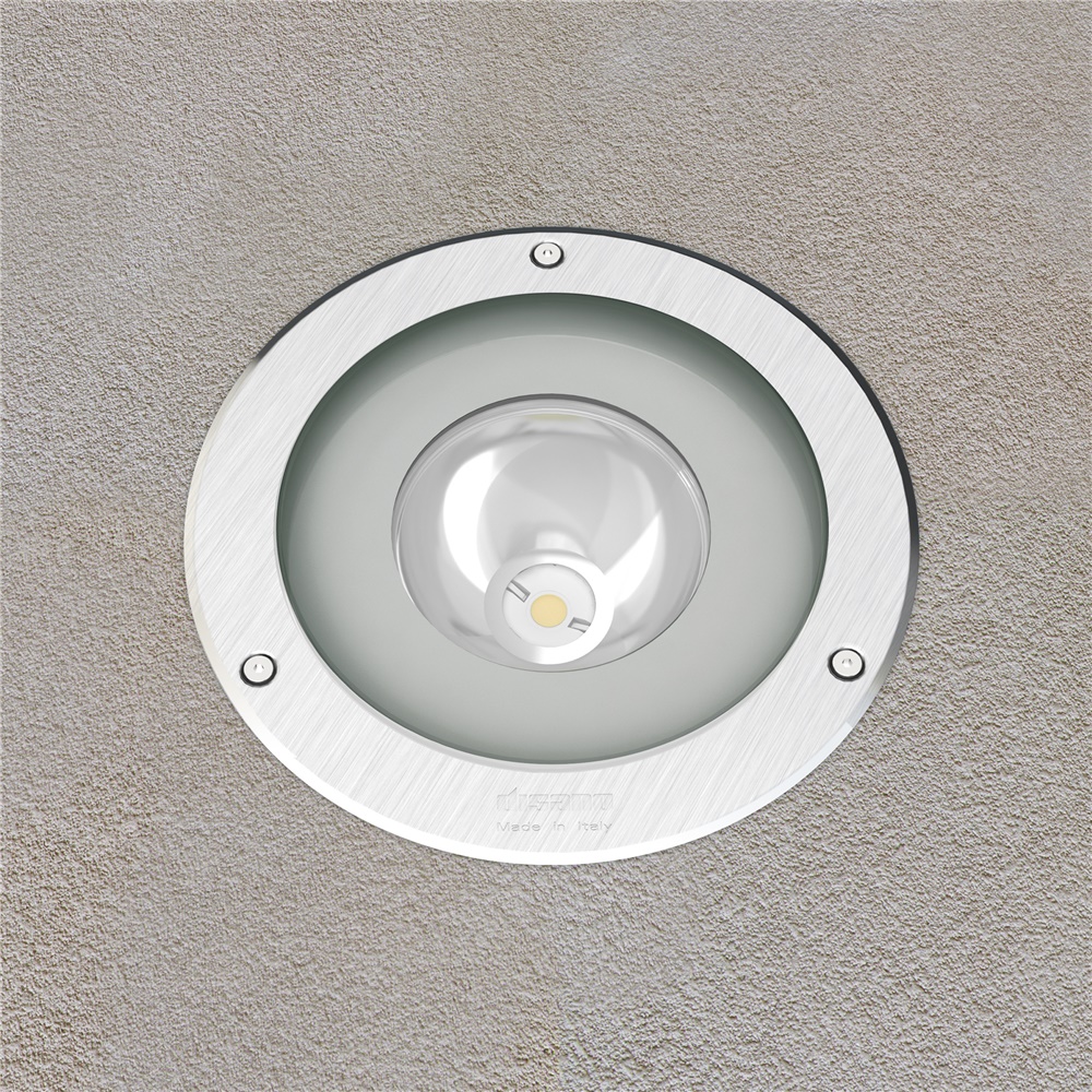 Faretto LED incasso pavimento 28W ambra inox esterno carrabile
