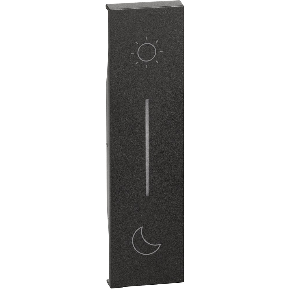 Cover L.NOW SleepWake-Up nero illuminabile per comando wireless incasso 1 modulo
