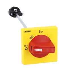 Maniglia Bloccopporta Lucchettabile IP65 Giallo/Rosso Asta 200mm per SM1R