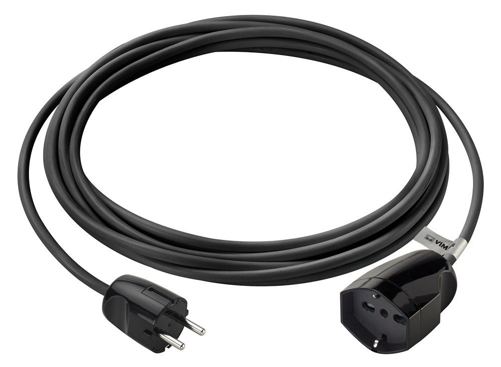 Prolunga elettrica 5m 3G1 16A 250V universale nero uso domestico e professionale