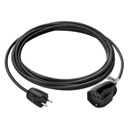 Prolunga elettrica 5m 3G1 16A 250V universale nero uso domestico e professionale